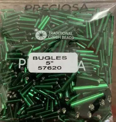 Preciosa Bugles Beads 57620 5"  3.5 Oz