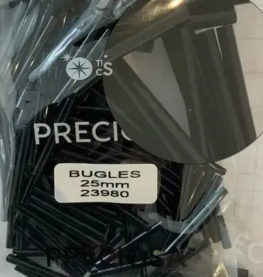 Preciosa Bugles Beads 23980 25 mm 3.5 Oz