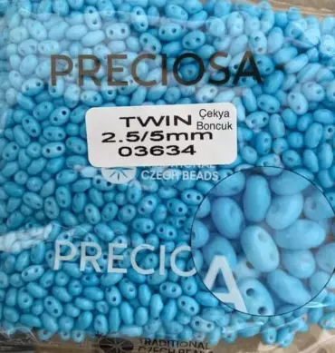 Preciosa Twin Beads 3.5 Oz 03634 2.5/5mm