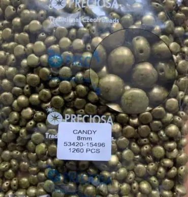 Preciosa Candy Beads 8mm 53420-15496 50 Pcs