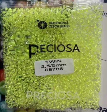 Preciosa Twin Beads 3.5 Oz 08786 2.5/5mm