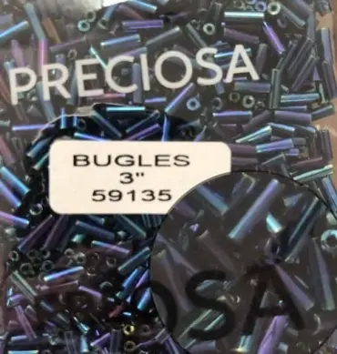 Preciosa Bugles Beads 59135 3" 3.5 Oz