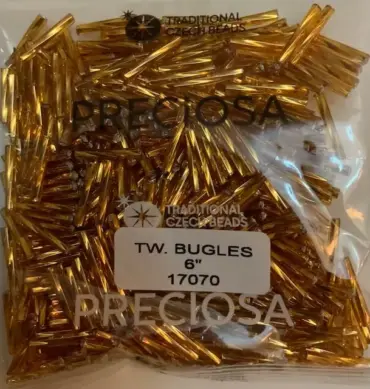 Preciosa Internally Twisted Bugles Beads 17070 6" 3.5 Oz