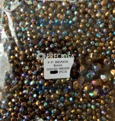 Preciosa Fire Polished Beads FP 6mm 00030-98556 100 Pcs