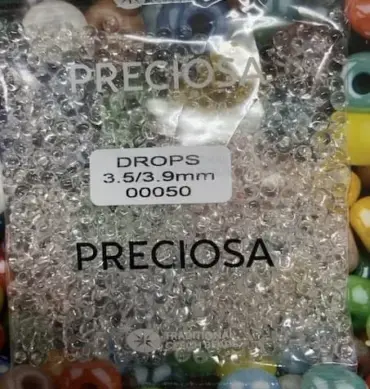 Preciosa Drops Beads 00050 3.5/3.9MM 3.5 Oz