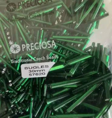 Preciosa Bugles Beads 57620 30mm 3.5 Oz