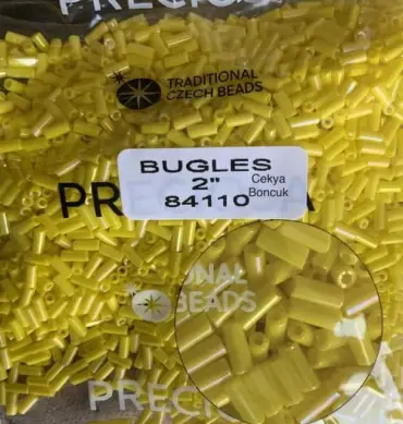 Preciosa Bugles Beads 84110 2" 3.5 Oz
