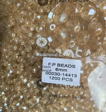 Preciosa Fire Polished Beads FP 6mm 00030-14413 100 Pcs