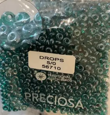 Preciosa Drops Beads 56710 5/0 3.5 Oz