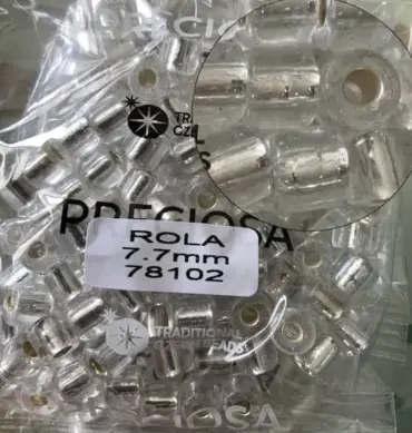 Preciosa Rola Beads 78102 7.7mm 3.5 Oz