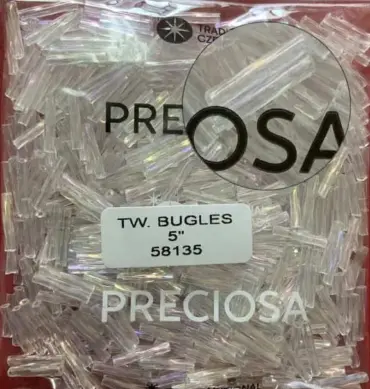 Preciosa Internally Twisted Bugles Beads 58135 5"  3.5 Oz