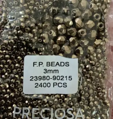 Preciosa Fire Polished Beads FP 3mm 23980-90215 100 Pcs