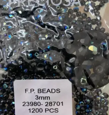 Preciosa Fire Polished Beads FP 3mm 23980-28701 100 Pcs