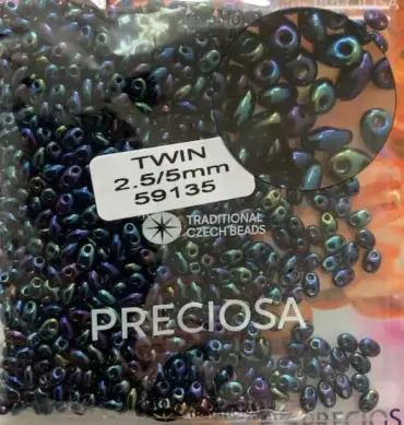 Preciosa Twin Beads 3.5 Oz 59135 2.5/5mm