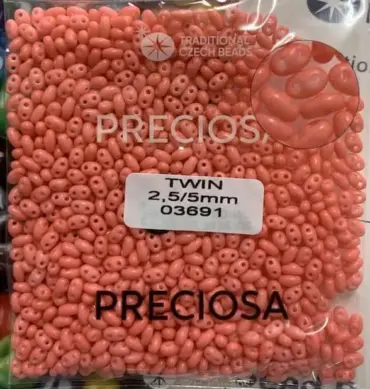 Preciosa Twin Beads 3.5 Oz 03691 2.5/5mm