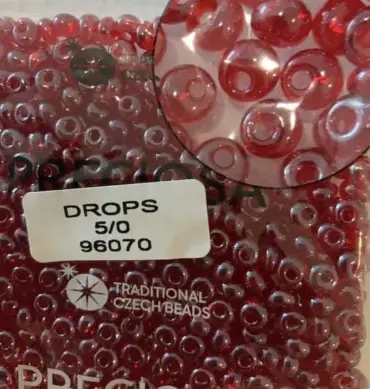 Preciosa Drops Beads 96070 5/0 3.5 Oz