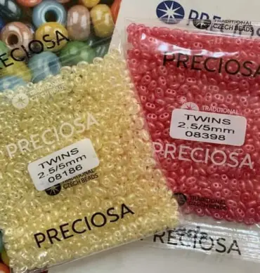Preciosa Twin Beads 3.5 Oz 08398 2.5/5mm