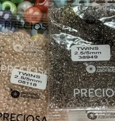 Preciosa Twin Beads 3.5 Oz 08118 2.5/5mm