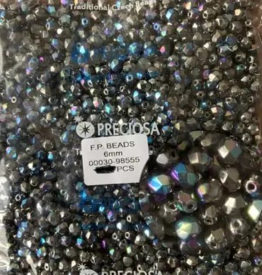 Preciosa Fire Polished Beads FP 6mm 00030-98555 100 Pcs