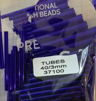 Preciosa Tubes Beads 37100 40x3mm 3.5 Oz