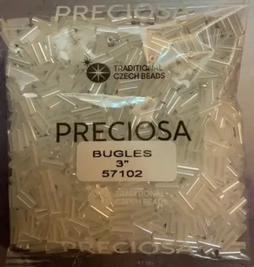 Preciosa Bugles Beads 57102 3" 3.5 Oz