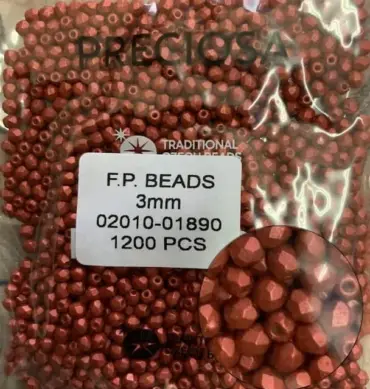 Preciosa Fire Polished Beads FP 3mm 02010-01890 100 Pcs