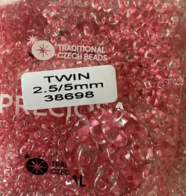 Preciosa Twin Beads 3.5 Oz 38698 2.5/5mm