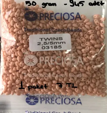 Preciosa Twin Beads 3.5 Oz 03185 2.5/5mm
