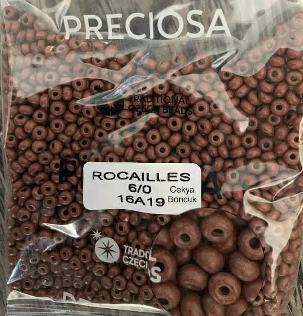 Preciosa Round Seed Beads 16A19 6/0 3.5 Oz Matte