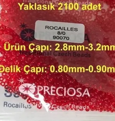 Preciosa Round Seed Beads 90070 8/0 3.5 Oz