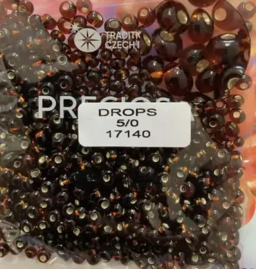 Preciosa Drops Beads 17140 5/0 3.5 Oz