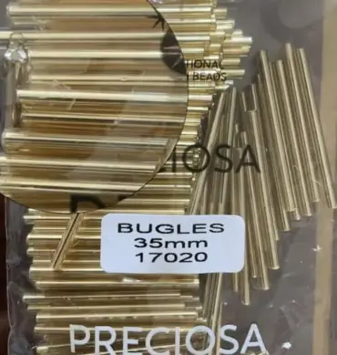 Preciosa Bugles Beads 17020 35mm 3.5 Oz