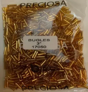 Preciosa Bugles Beads 17050 3"  3.5 Oz