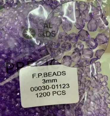 Preciosa Fire Polished Beads FP 3mm 00030-01123 100 Pcs