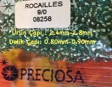 Preciosa Round Seed Beads 08258 9/0 3.5 Oz