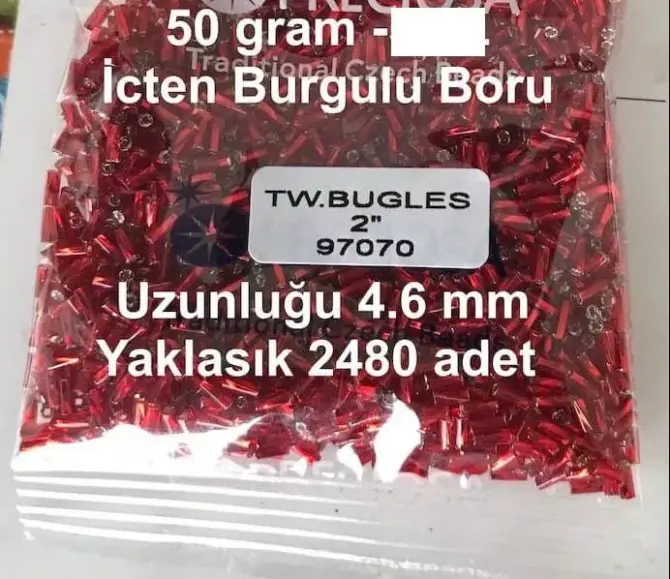 Preciosa Twisted Bugles Beads 97070 2" 3.5 Oz - Image 2