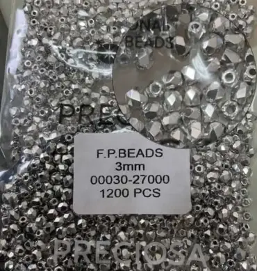 Preciosa Fire Polished Beads FP 3mm 00030-27000 100 Pcs