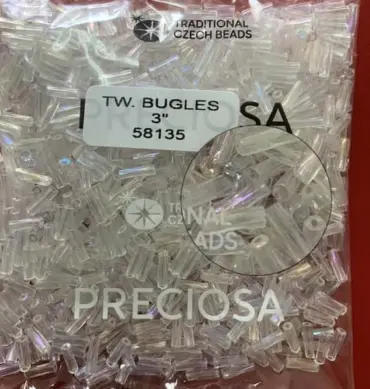 Preciosa Twisted Bugles Beads 58135 3" 3.5 Oz