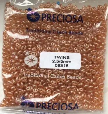 Preciosa Twin Beads 3.5 Oz 08318 2.5/5mm