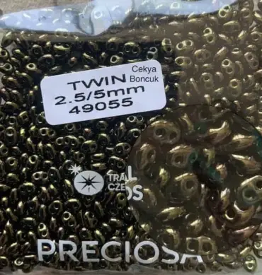 Preciosa Twin Beads 3.5 Oz 49055 2.5/5mm