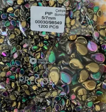 Preciosa PIP Flat Leaf Beads 00030-98549 5/7mm 100 Pcs