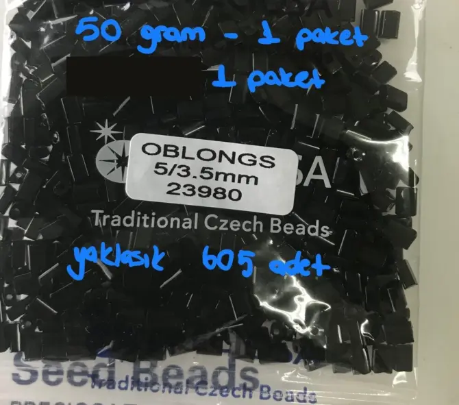 Preciosa Oblong Beads 23980 5/3.5mm 3.5 Oz