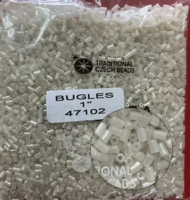 Preciosa Bugles Beads 47102 1" 3.5 Oz