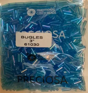 Preciosa Bugles Beads 61030 3" 3.5 Oz
