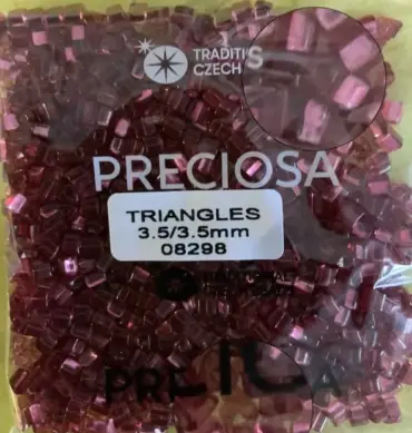 Preciosa Triangle Beads 08298 3.5x3.5mm  3.5 oz