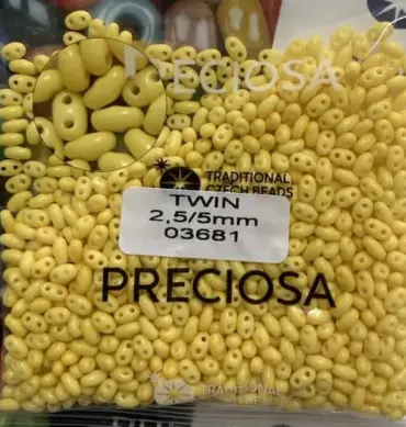 Preciosa Twin Beads 3.5 Oz 03681 2.5/5mm