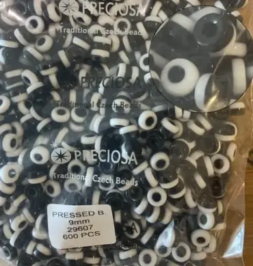 Preciosa Pressed Beads 29607 9mm 100 Pcs