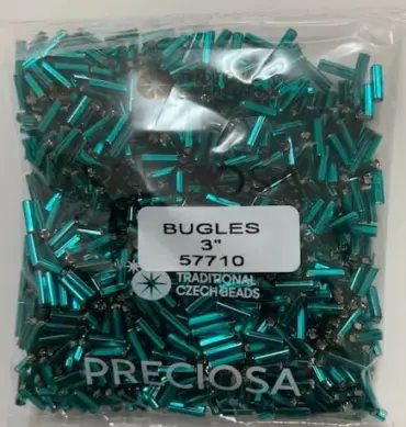 Preciosa Bugles Beads 57710 3" 3.5 Oz Square