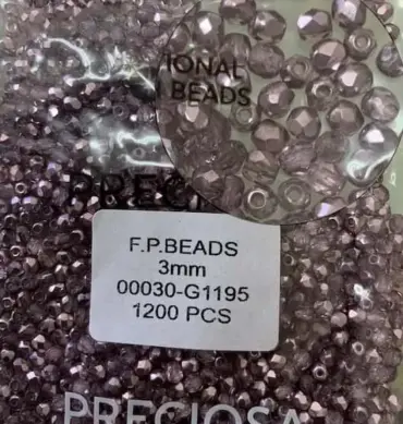 Preciosa Fire Polished Beads FP 3mm 00030-G1195  100 Pcs