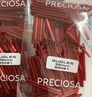 Preciosa Bugles Beads 95081 35mm 3.5 Oz